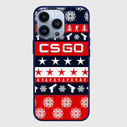 Чехол для iPhone 13 Pro CS:GO New Year, цвет: 3D-тёмно-синий