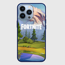 Чехол для iPhone 13 Pro Fortnite: Forest View, цвет: 3D-тёмно-синий
