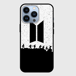 Чехол для iPhone 13 Pro BTS: Black Stars, цвет: 3D-черный