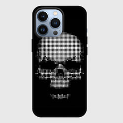 Чехол для iPhone 13 Pro Пиксельный череп, цвет: 3D-черный