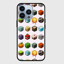 Чехол для iPhone 13 Pro Minecraft Cubes, цвет: 3D-черный