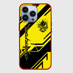 Чехол для iPhone 13 Pro Cyberpunk 2077: Yellow Samurai, цвет: 3D-красный