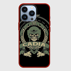 Чехол для iPhone 13 Pro Вархаммер - Cadia skull, цвет: 3D-красный