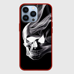 Чехол для iPhone 13 Pro Wind - smoky skull, цвет: 3D-красный