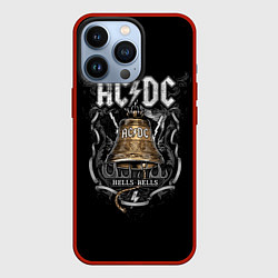 Чехол для iPhone 13 Pro ACDC - hells bells, цвет: 3D-красный