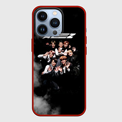 Чехол для iPhone 13 Pro Ateez, цвет: 3D-красный