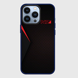 Чехол для iPhone 13 Pro Mass Effect N7, цвет: 3D-тёмно-синий
