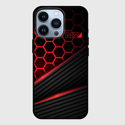 Чехол для iPhone 13 Pro Mass Effect N7, цвет: 3D-черный