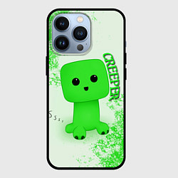 Чехол для iPhone 13 Pro MINECRAFT CREEPER, цвет: 3D-черный