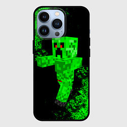 Чехол для iPhone 13 Pro MINECRAFT, цвет: 3D-черный
