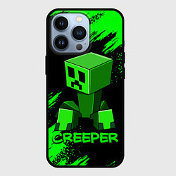 Чехол для iPhone 13 Pro MINECRAFT CREEPER, цвет: 3D-черный