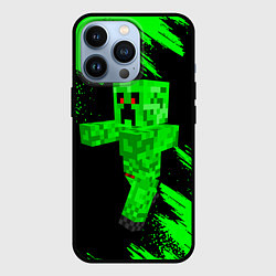 Чехол для iPhone 13 Pro MINECRAFT, цвет: 3D-черный