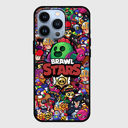 Чехол для iPhone 13 Pro BRAWL STARS SPIKE, цвет: 3D-черный