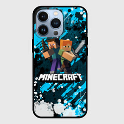 Чехол для iPhone 13 Pro Minecraft Майнкрафт, цвет: 3D-черный