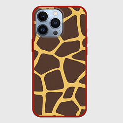 Чехол для iPhone 13 Pro Окрас жирафа, цвет: 3D-красный