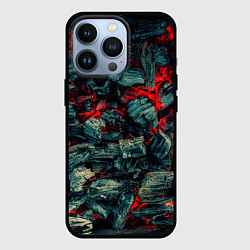 Чехол для iPhone 13 Pro Уголь, цвет: 3D-черный