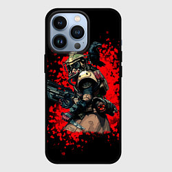 Чехол для iPhone 13 Pro Bloodhound 3D Black, цвет: 3D-черный