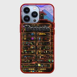 Чехол для iPhone 13 Pro TERRARIA, цвет: 3D-красный