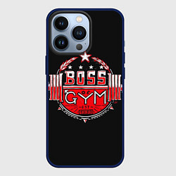 Чехол для iPhone 13 Pro Boss of GYM акварель, цвет: 3D-тёмно-синий