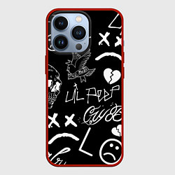 Чехол для iPhone 13 Pro Lil Peep, цвет: 3D-красный