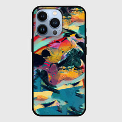 Чехол для iPhone 13 Pro Абстрактный рисунок, цвет: 3D-черный