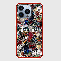 Чехол для iPhone 13 Pro Дискография EMINEM, цвет: 3D-красный