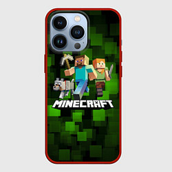 Чехол для iPhone 13 Pro Minecraft Майнкрафт, цвет: 3D-красный