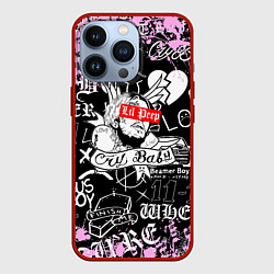 Чехол для iPhone 13 Pro LIL PEEP, цвет: 3D-красный