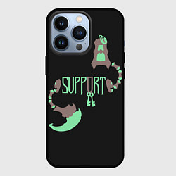 Чехол для iPhone 13 Pro Support, цвет: 3D-черный