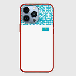 Чехол для iPhone 13 Pro Казахстан Форма, цвет: 3D-красный
