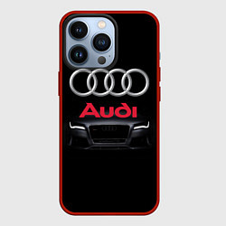 Чехол для iPhone 13 Pro AUDI, цвет: 3D-красный