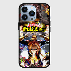 Чехол для iPhone 13 Pro MY HERO ACADEMIA коллаж из героев, цвет: 3D-черный