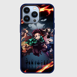 Чехол для iPhone 13 Pro KIMETSU NO YAIBA, цвет: 3D-тёмно-синий