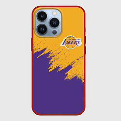 Чехол для iPhone 13 Pro LA LAKERS, цвет: 3D-красный