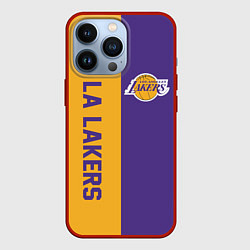 Чехол для iPhone 13 Pro LA LAKERS, цвет: 3D-красный