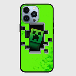 Чехол для iPhone 13 Pro MINECRAFT, цвет: 3D-черный