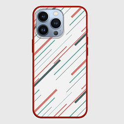Чехол для iPhone 13 Pro Геометрический стиль, цвет: 3D-красный