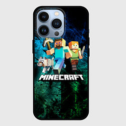Чехол для iPhone 13 Pro Minecraft Майнкрафт, цвет: 3D-черный