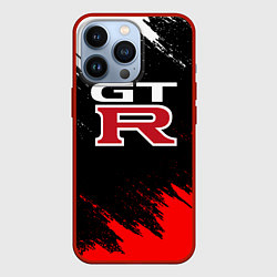 Чехол для iPhone 13 Pro NISSAN GTR, цвет: 3D-красный