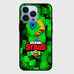 Чехол для iPhone 13 Pro BRAWL STARS LEON, цвет: 3D-черный