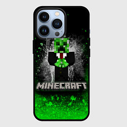 Чехол для iPhone 13 Pro MINECRAFT, цвет: 3D-черный