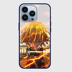 Чехол для iPhone 13 Pro KIMETSU NO YAIBA, цвет: 3D-тёмно-синий