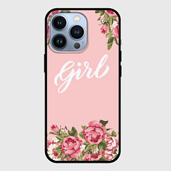 Чехол для iPhone 13 Pro Girl, цвет: 3D-черный