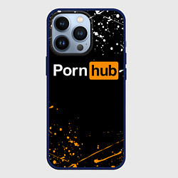 Чехол для iPhone 13 Pro PORNHUB, цвет: 3D-тёмно-синий