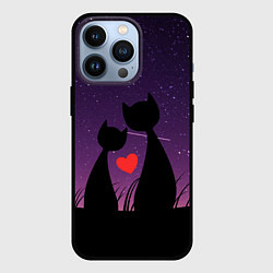 Чехол для iPhone 13 Pro Котики, цвет: 3D-черный