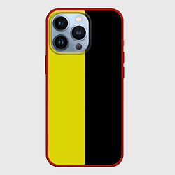Чехол для iPhone 13 Pro BLACK YELLOW, цвет: 3D-красный