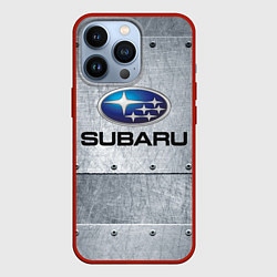 Чехол для iPhone 13 Pro SUBARU, цвет: 3D-красный