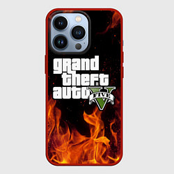 Чехол для iPhone 13 Pro GTA 5, цвет: 3D-красный