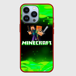 Чехол для iPhone 13 Pro Minecraft 1, цвет: 3D-красный