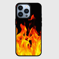 Чехол для iPhone 13 Pro ОГНЕННЫЙ, цвет: 3D-черный